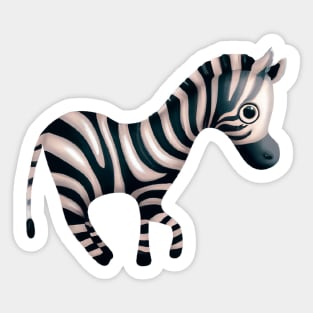 Cute Zebra Drawing Sticker